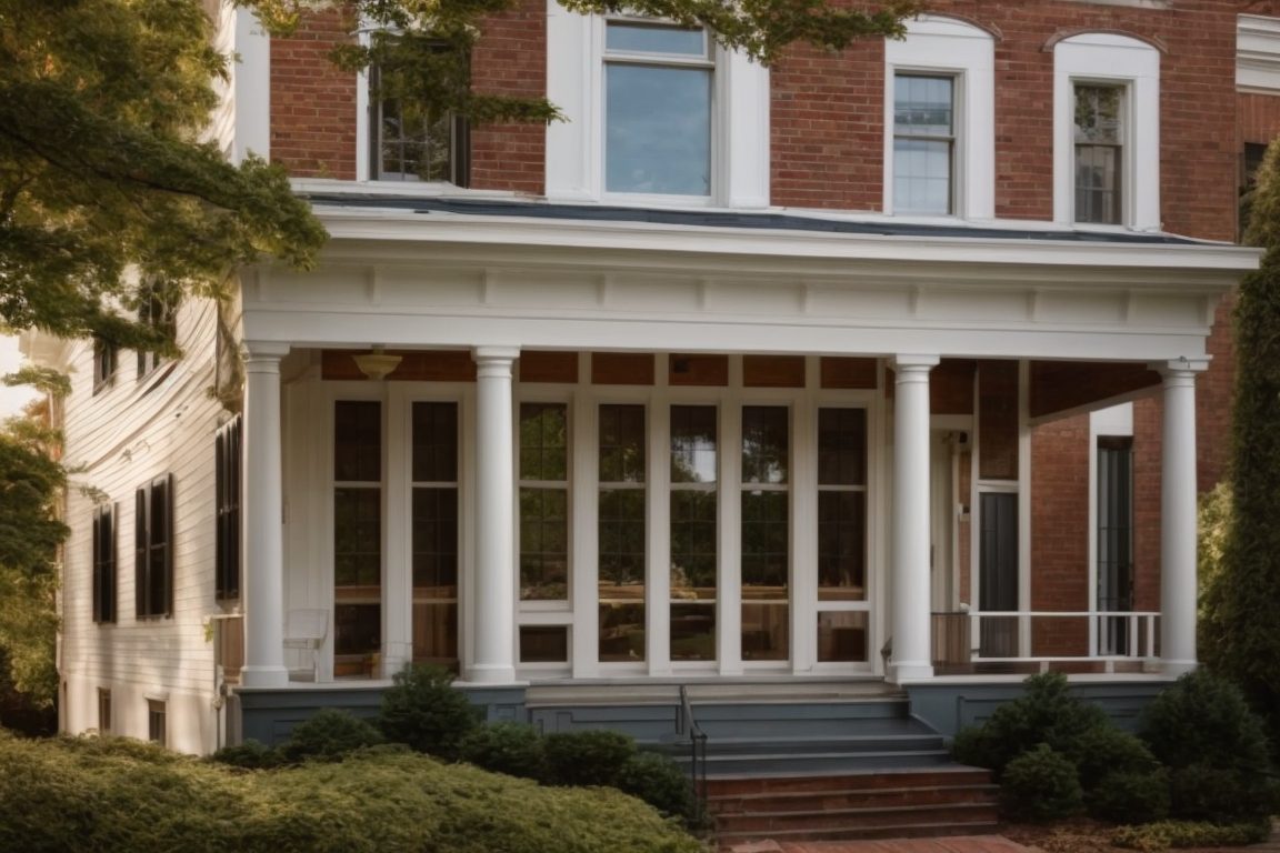 historic Washington DC home with residential window film protecting windows