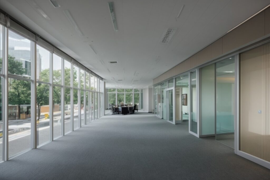Washington DC office interior with opaque privacy window films