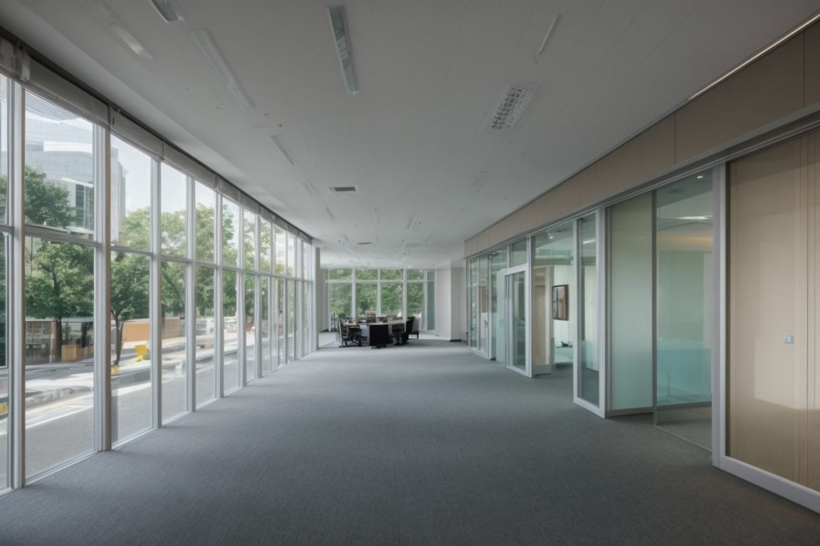 Washington DC office interior with opaque privacy window films