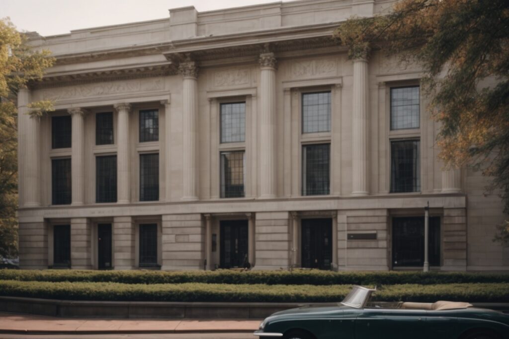 exterior of a historical building in Washington DC with energy-efficient window films