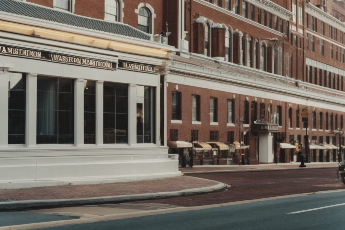 Historic Washington DC building adorned with climate control window film